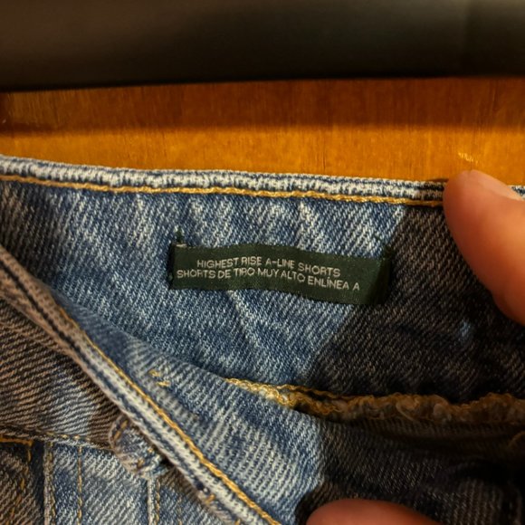 Wild fable size 4 highest rise a-line shorts raw‎ hem - Picture 7 of 12